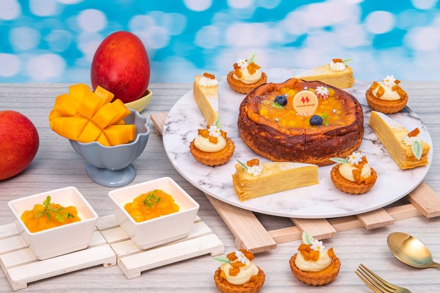 900百宴自助餐廳夏季推出的芒果系列甜點